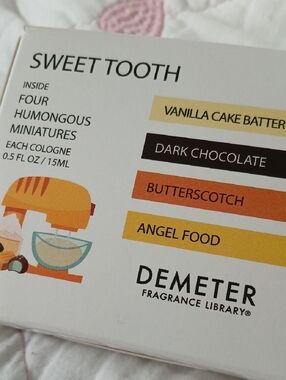 Demeter Sweet Tooth Mini Cologne Set - 4 .5 Oz. Perfume Bottles.